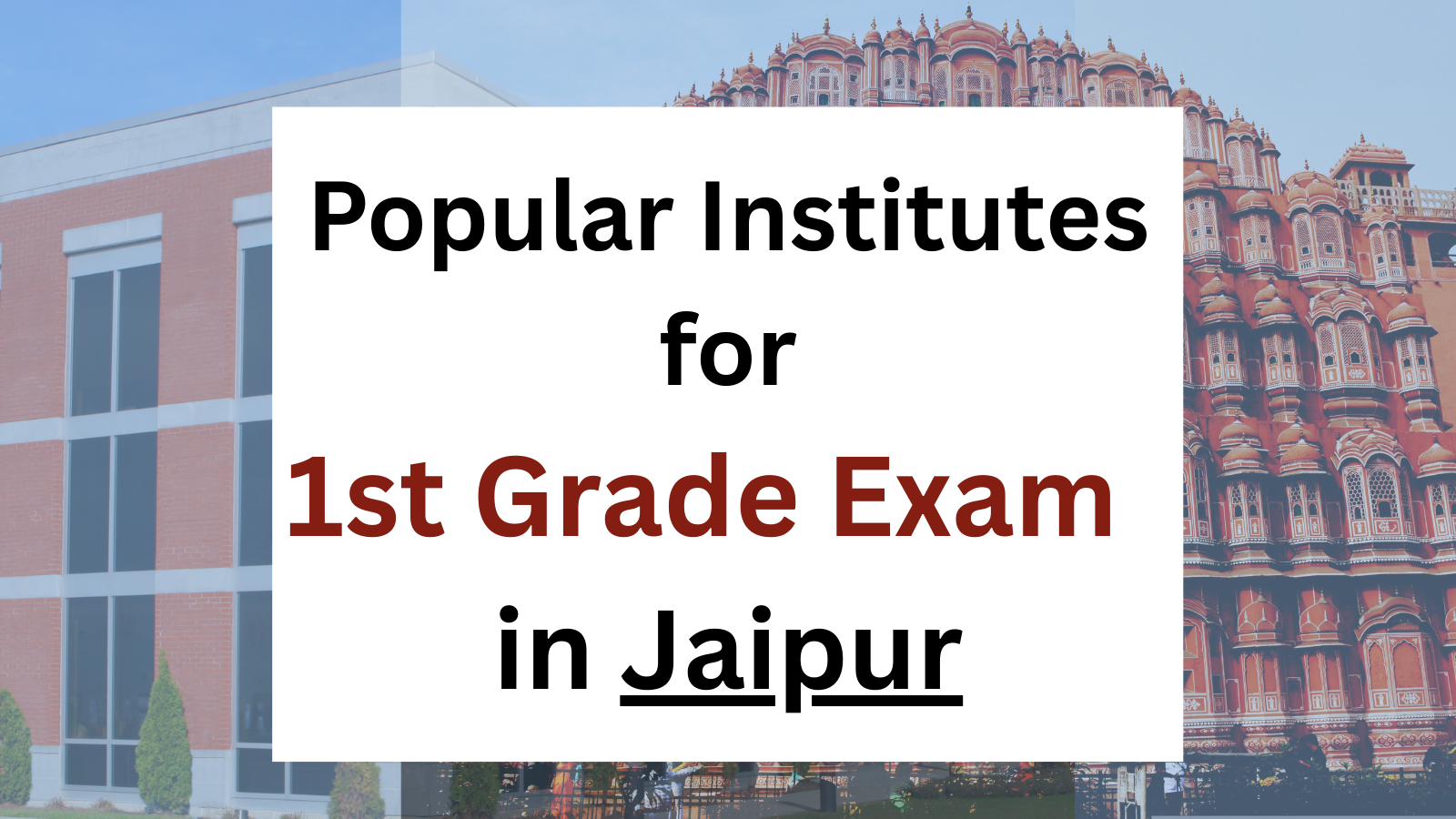 Popular 1st grade coaching institutes in Jaipur